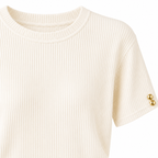 biege wih a knot tee