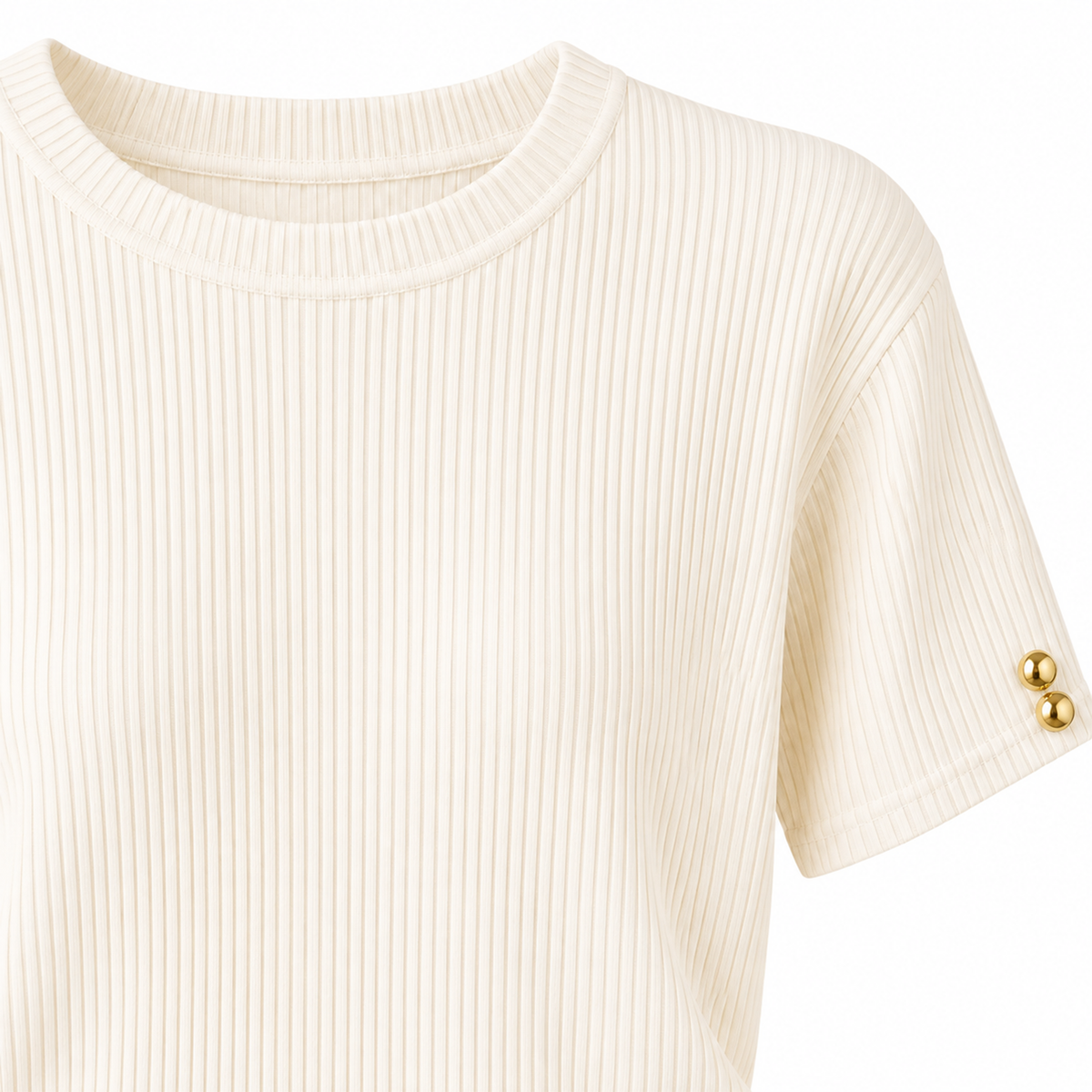biege wih a knot tee