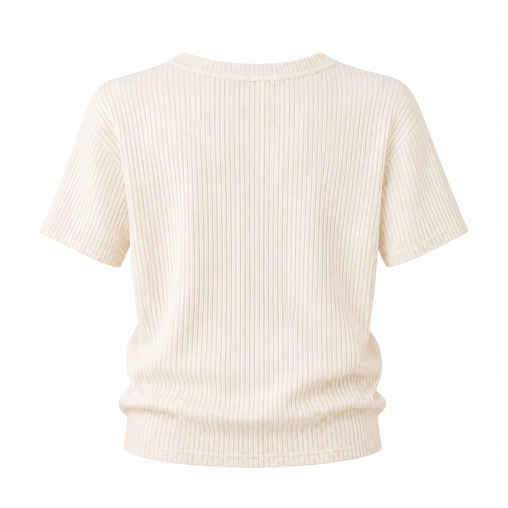 biege wih a knot tee
