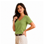 green plain shirt