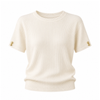 biege wih a knot tee