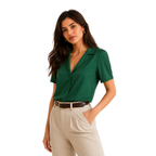 green formal shirt