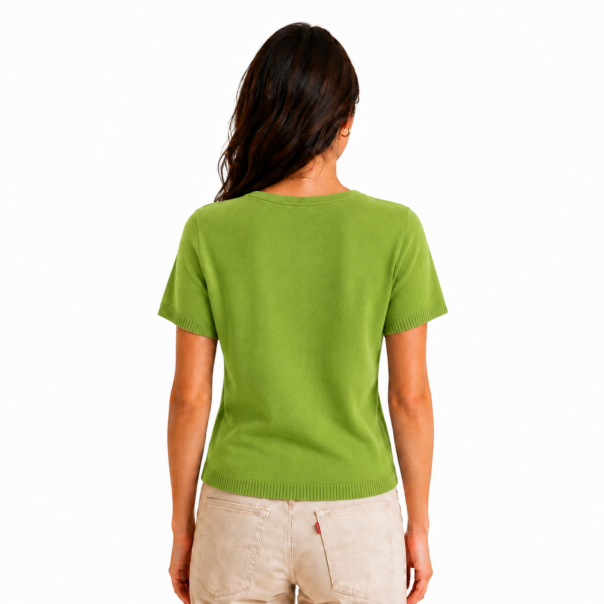 green plain shirt
